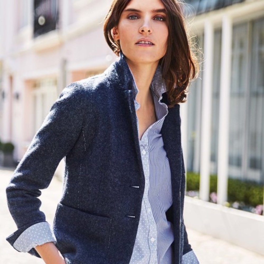 Boden Kate Double Faced Blazer - Charcoal - 6R
